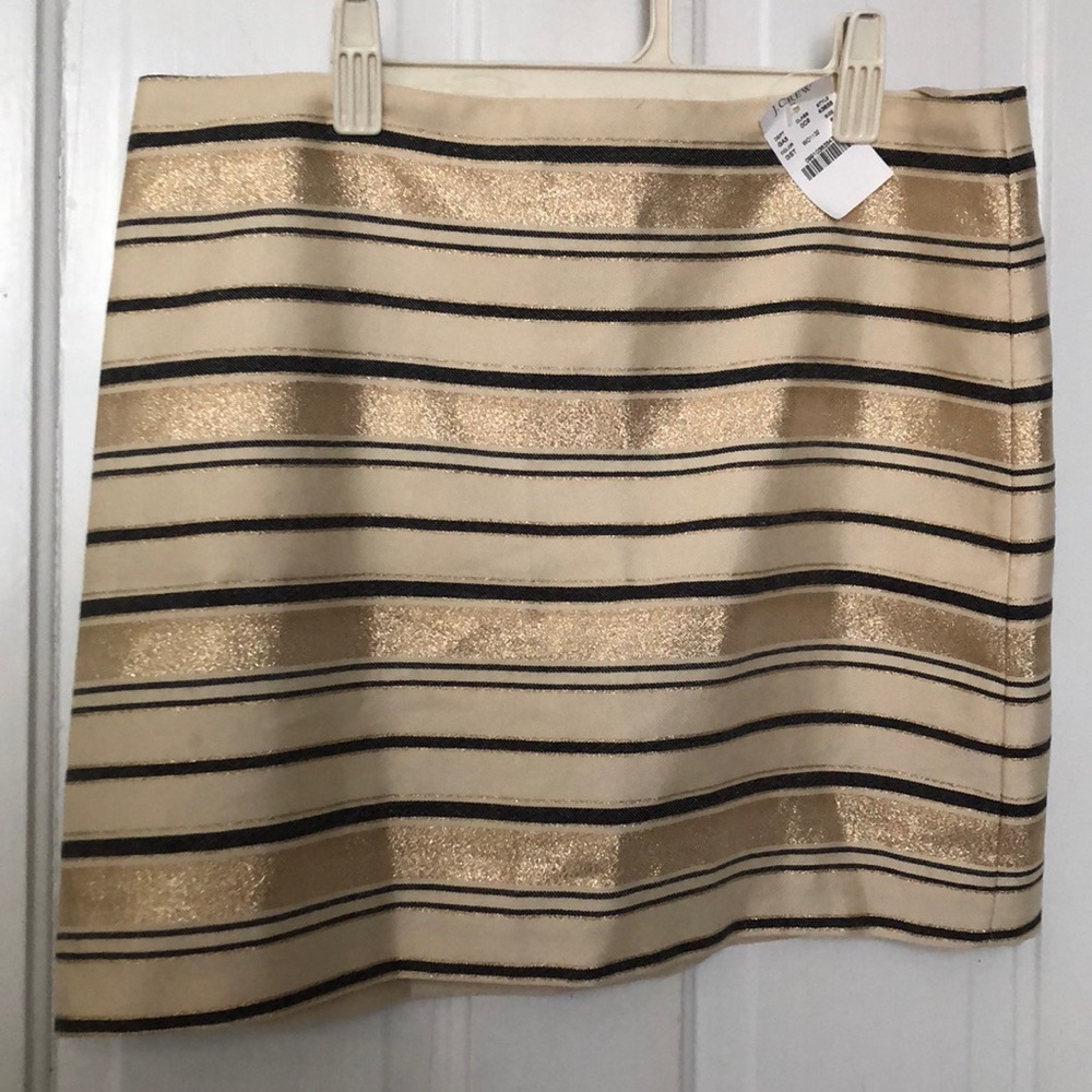 J.Crew Factory Metallic Gold Miniskirt